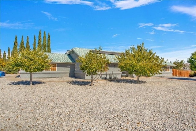 19848 Haida Rd, Apple Valley, CA 92307 - view of property hidden behind natural elements with stucco siding and fence