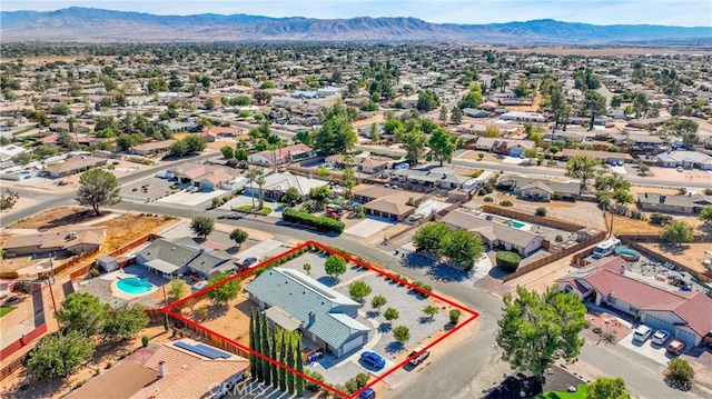 19848 Haida Rd, Apple Valley, CA 92307 - drone / aerial view with a residential view and a mountain view