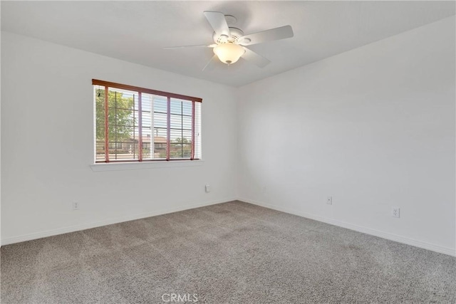 19848 Haida Rd, Apple Valley, CA 92307 - spare room with carpet floors, a ceiling fan, and baseboards