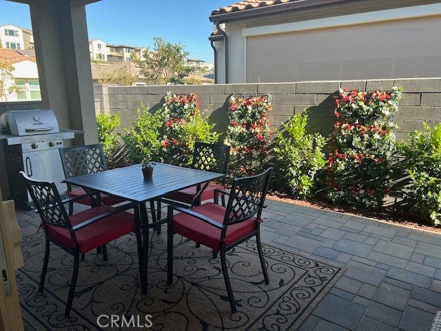 view of patio featuring area for grilling