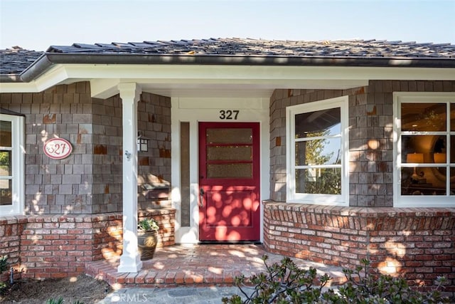 view of doorway to property