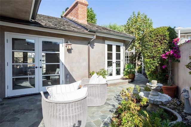 view of patio with french doors