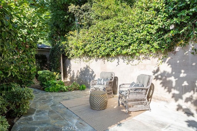 view of patio with an outdoor hangout area