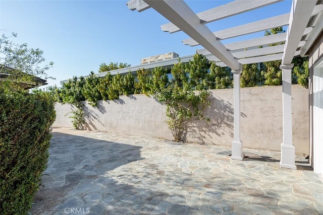 view of patio with a pergola