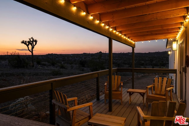 view of deck at dusk