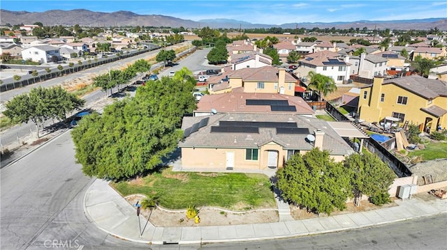 bird's eye view featuring a mountain view