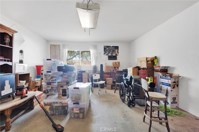 interior space with concrete floors