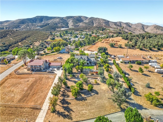 bird's eye view featuring a mountain view