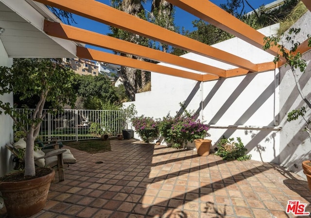 view of patio / terrace with a pergola