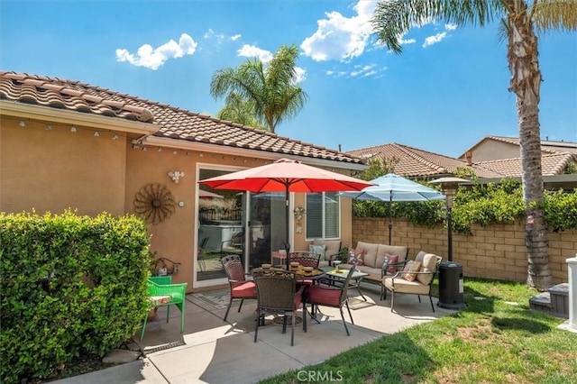 view of patio / terrace with outdoor lounge area