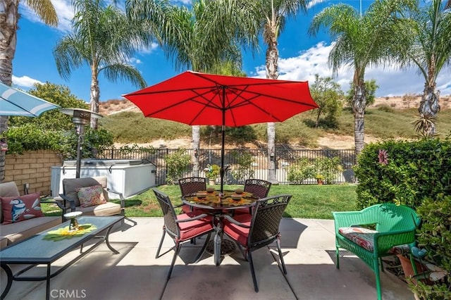 view of patio / terrace featuring an outdoor hangout area