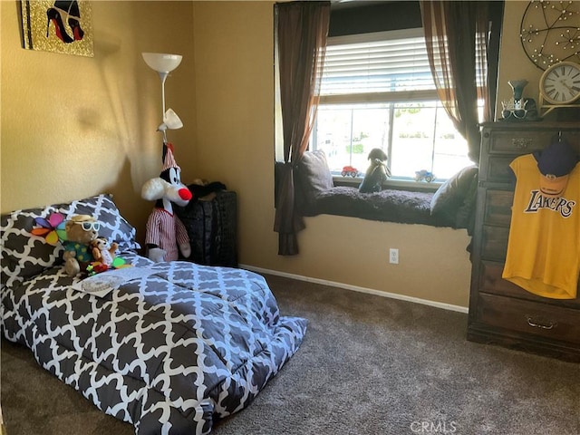 bedroom with carpet floors