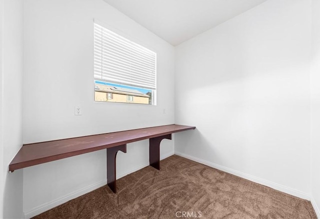 unfurnished office featuring carpet flooring