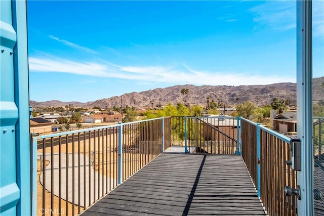 balcony with a mountain view