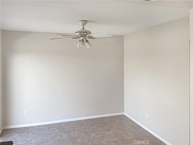 unfurnished room featuring ceiling fan