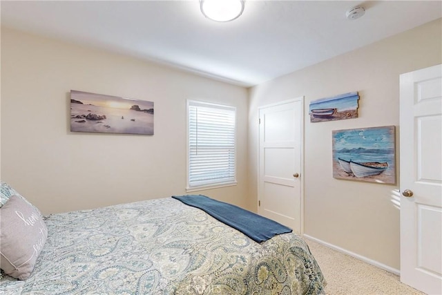 bedroom featuring carpet