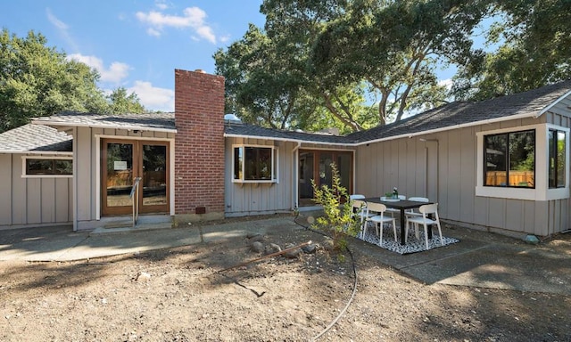 back of property featuring a patio