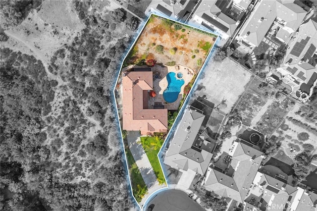 aerial view featuring a residential view