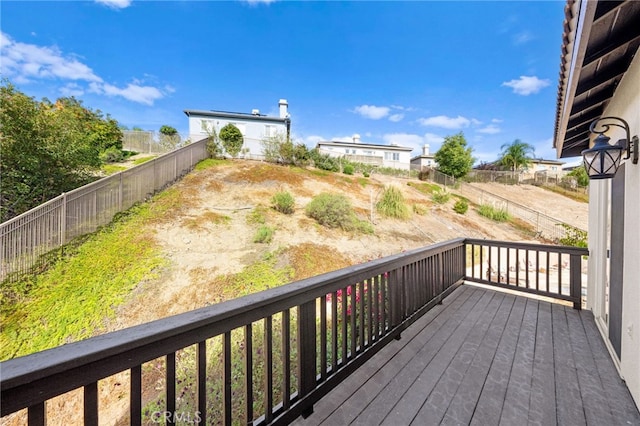 deck featuring fence