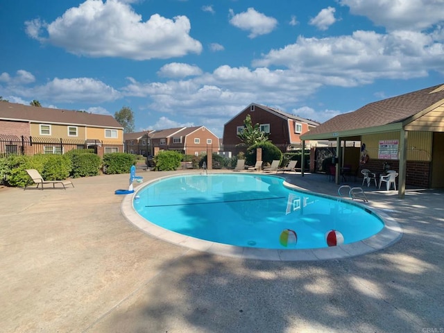 view of pool with a patio area