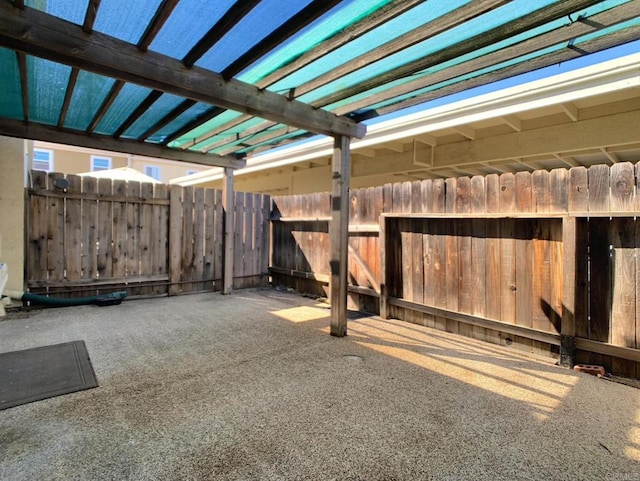 view of patio / terrace with a pergola