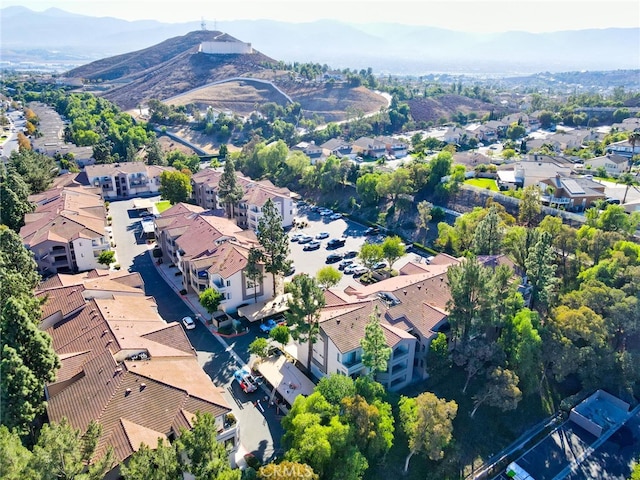 aerial view featuring a mountain view