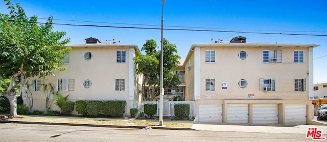 view of property featuring a garage