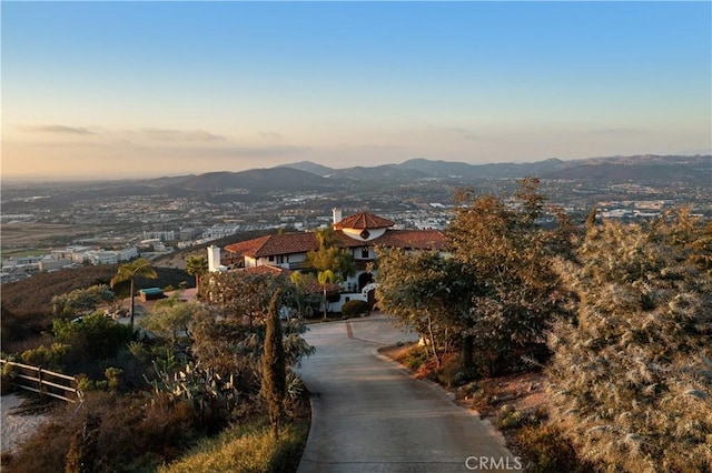 exterior space with a mountain view