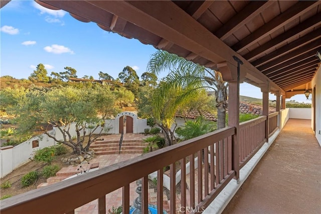 view of balcony