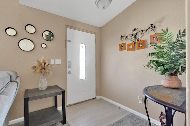 entrance foyer featuring light hardwood / wood-style flooring