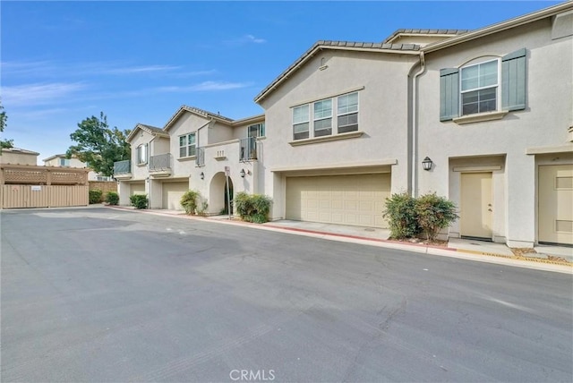 view of property featuring a garage