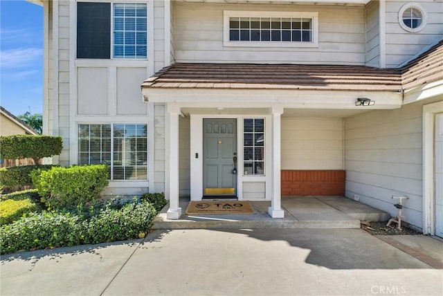 view of doorway to property