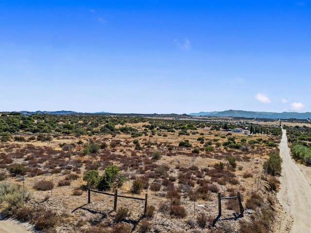 property view of mountains with a rural view