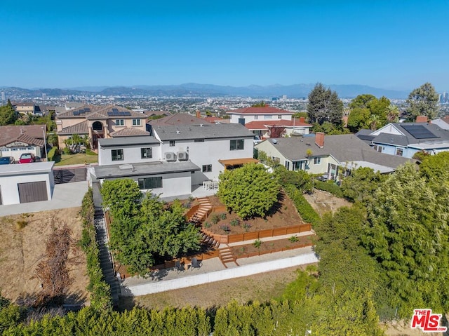 bird's eye view featuring a mountain view