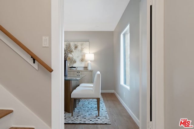 interior space featuring light wood-type flooring