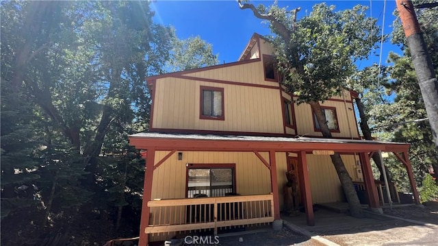 exterior space featuring covered porch