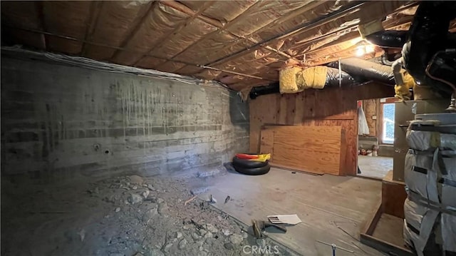 view of basement