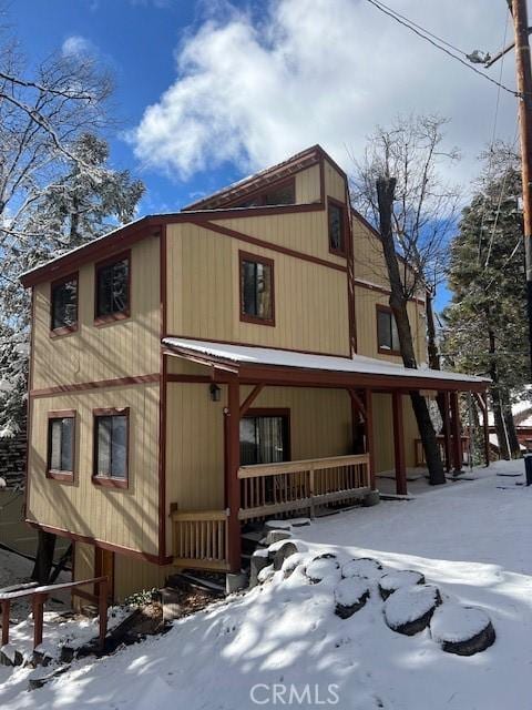 exterior space featuring covered porch