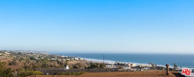 water view featuring a beach view