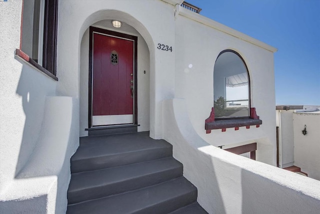 view of doorway to property