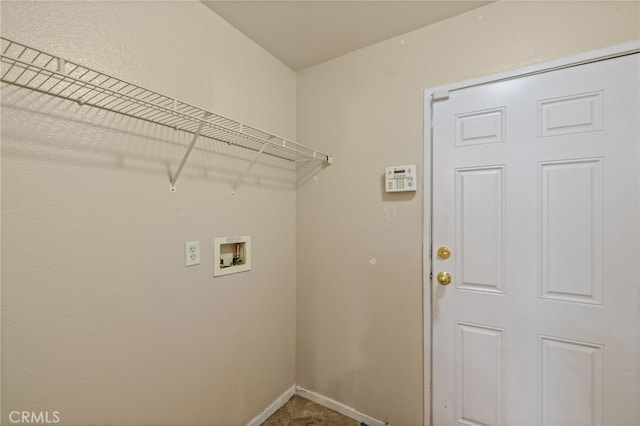 laundry room featuring hookup for a washing machine