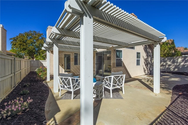 view of patio / terrace with a pergola