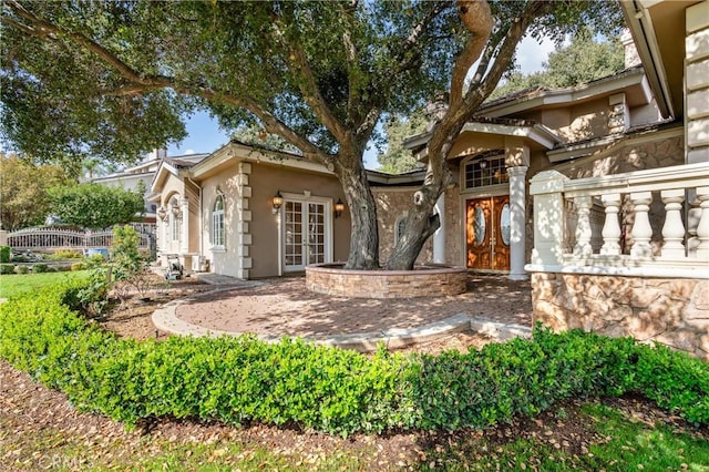 rear view of house with french doors