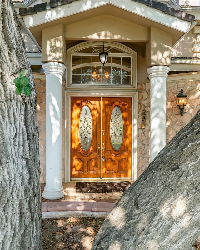 view of doorway to property