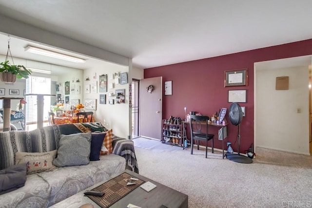 view of carpeted living room