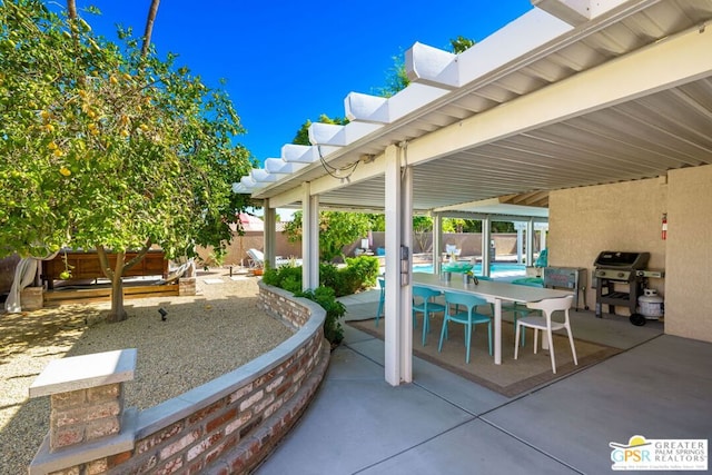 view of patio / terrace featuring grilling area