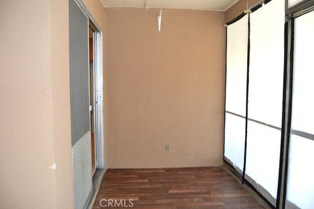 interior space featuring dark hardwood / wood-style flooring