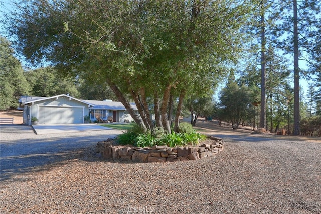 view of front facade with a garage