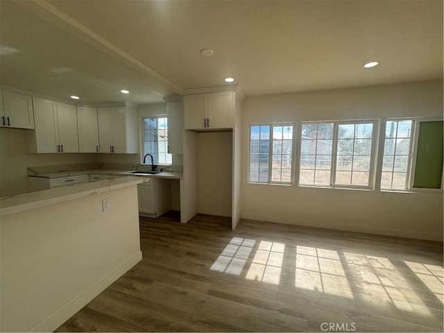 kitchen with white cabinetry, a healthy amount of sunlight, and sink