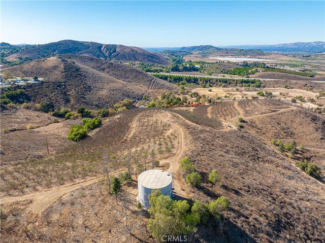 aerial view featuring a mountain view